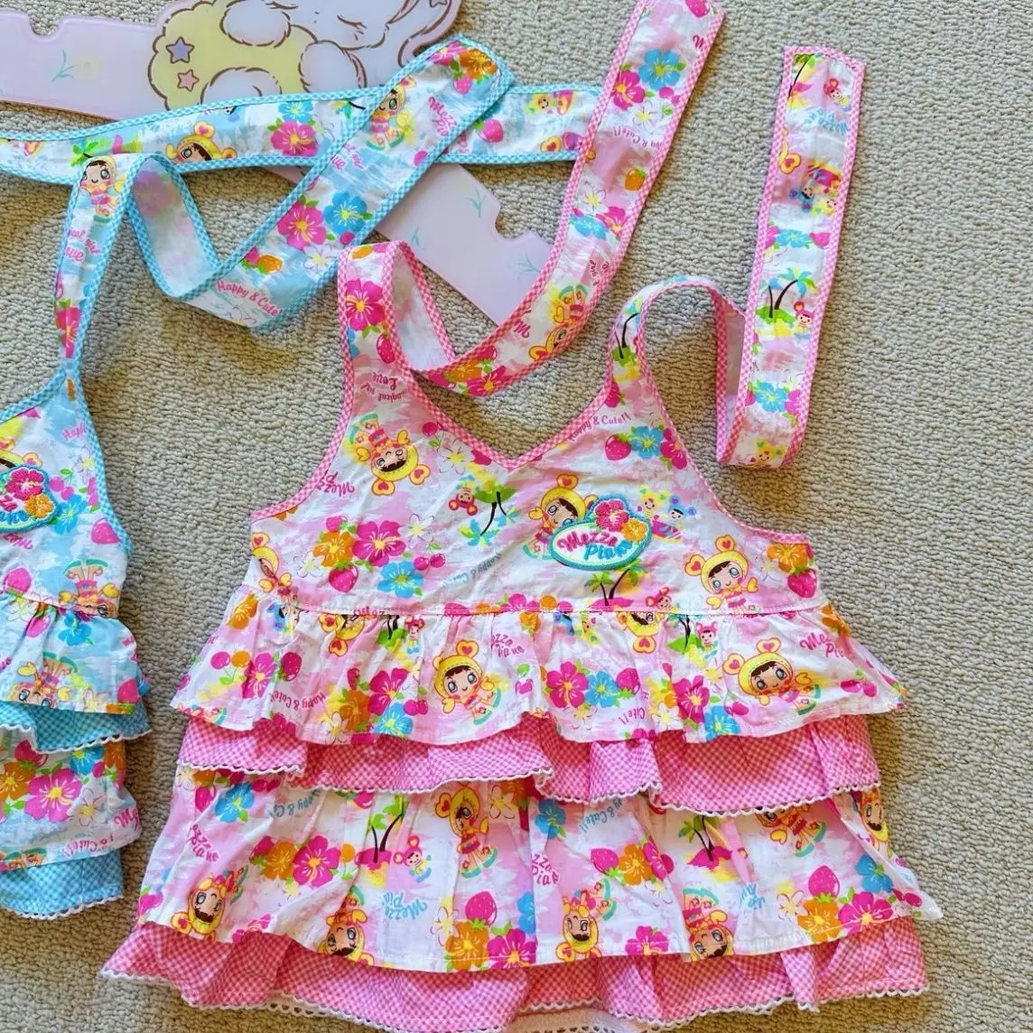 Japanese Cartoon Mp Daughter Clothing Jojifuku Sweet Girl Embroidered Camisole Spring New Cute All Match Child Tank Top