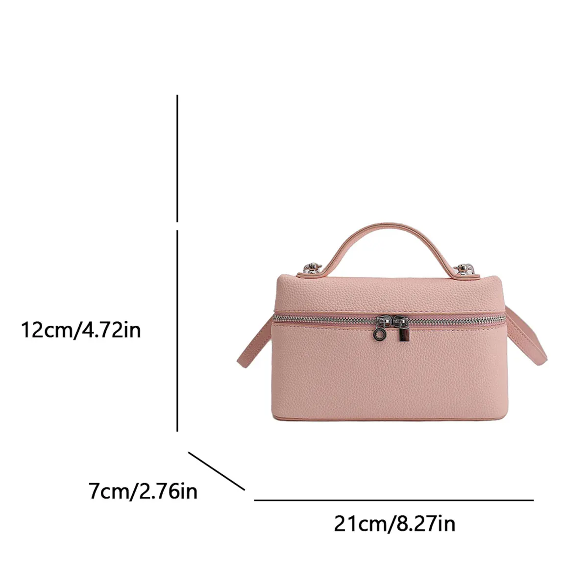 Premium Simplicity Dopamine Color Single Crossbody Bags Litchi Texture Soft Box Bag Daily Commuting Versatile Small Square Bag