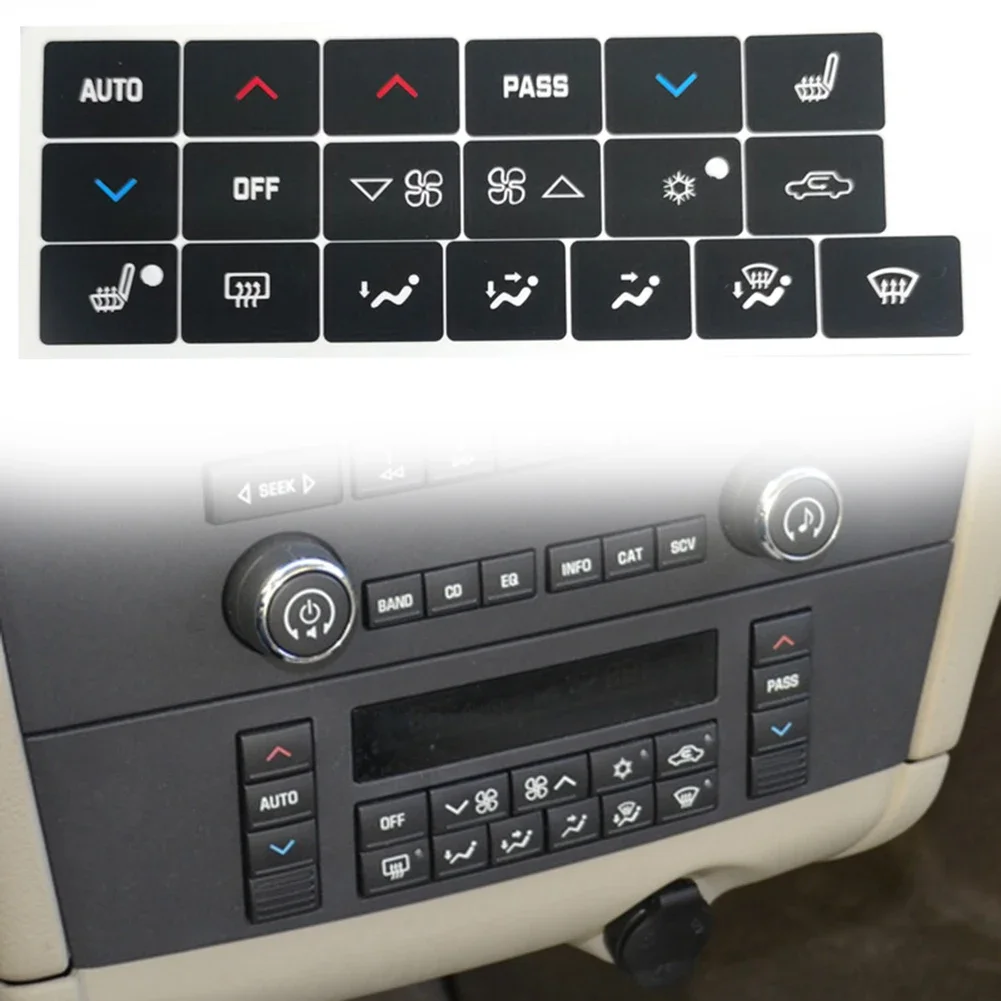 Car Air Conditioner Button Repair Sticker Instrument Panel Button Sticker For-Buick-Lacrosse 2005-2009 Auto Interior Stickers
