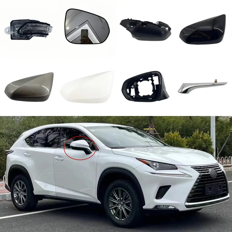Para LEXUS NX NX200 NX300 2015-2023 RX300 RX450 2016-2023 Espejo retrovisor exterior lateral para puerta, conjunto de espejo retrovisor lateral