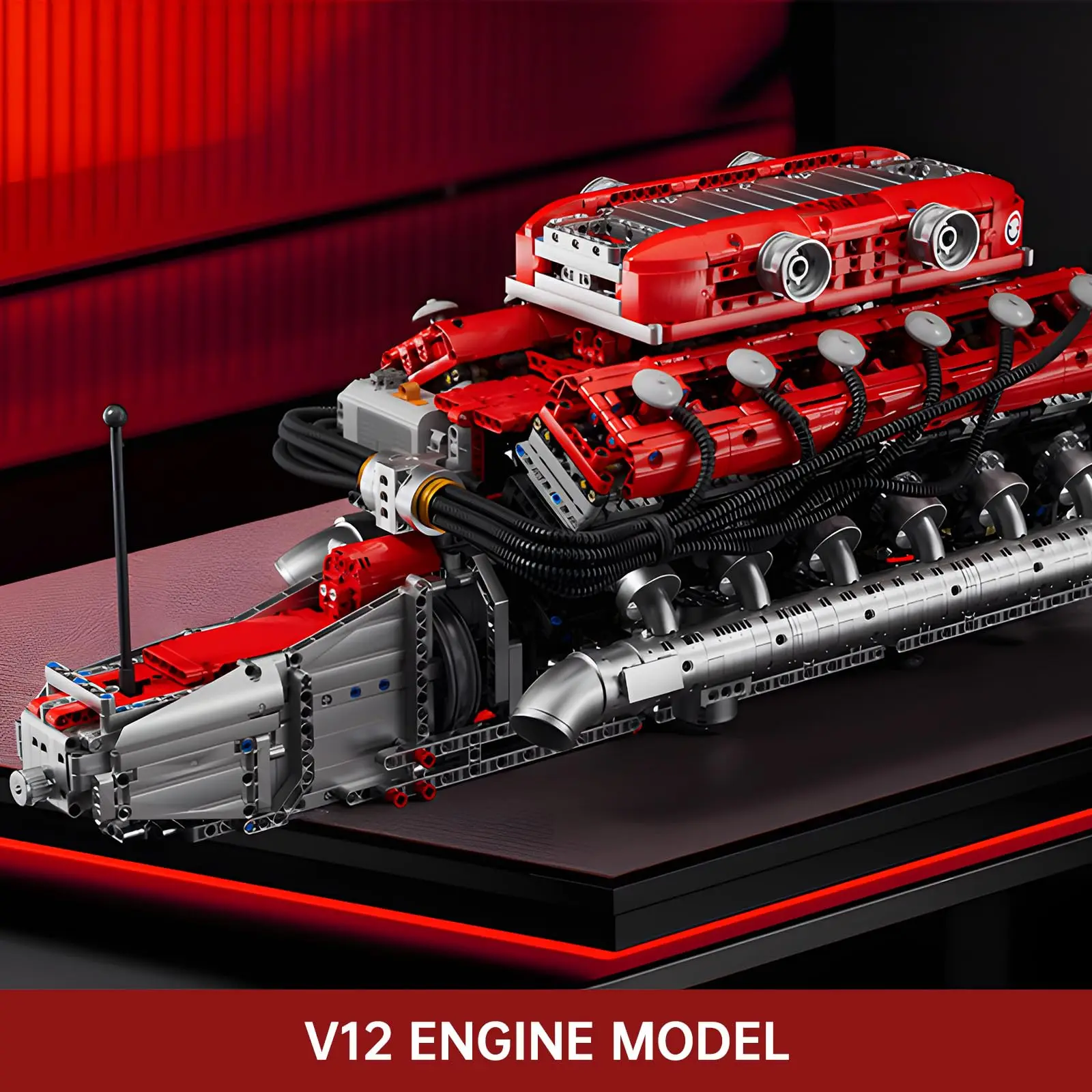 モールドキング 10169 V12エンジン 組み立てブロック 3472ピース STEM DIY エンジン組み立てキット モデル 大人向けコレクション おもちゃ 男の子 子供向けギフト