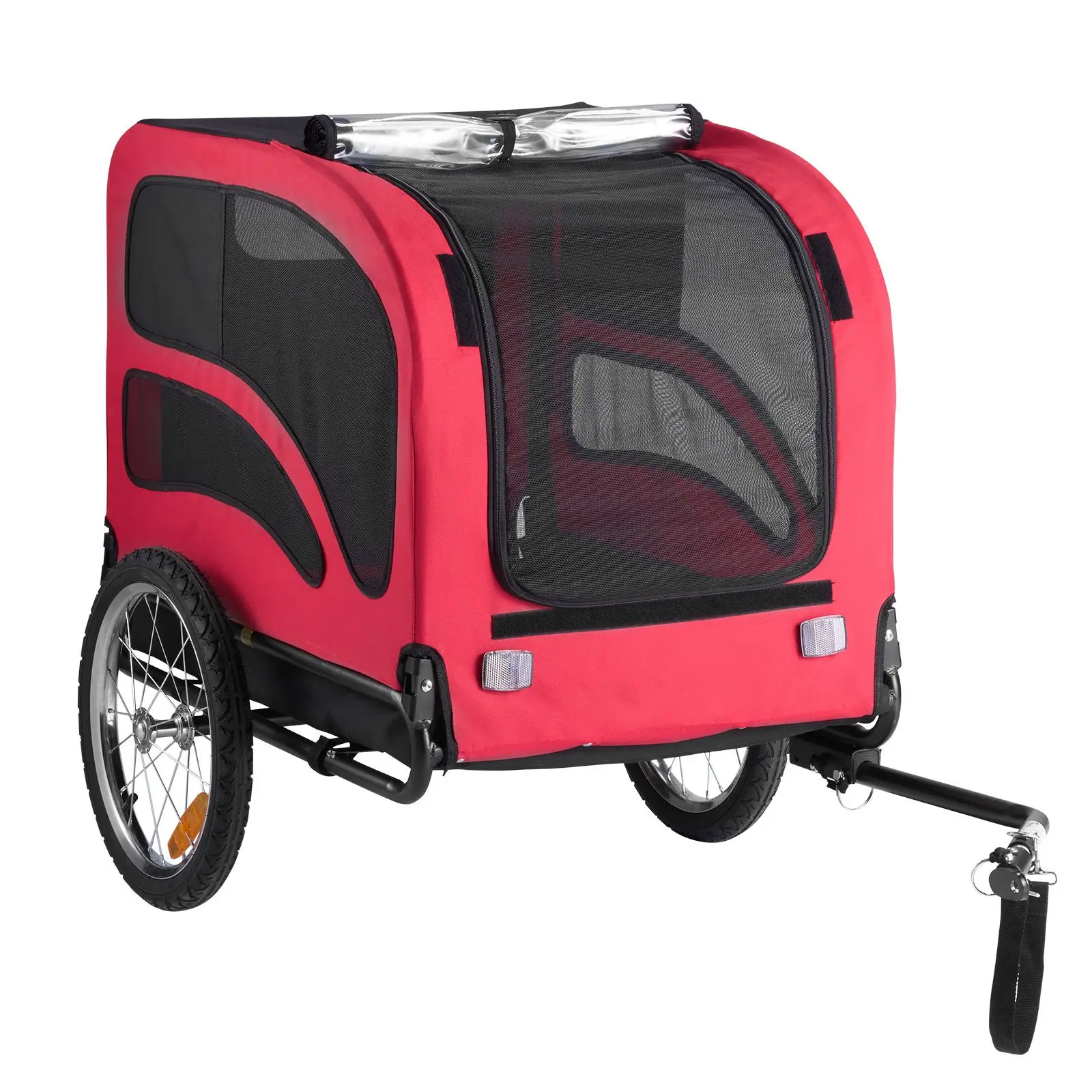 Dog Bike Trailer, Supports up to 100 Lbs, Pet Cart Bicycle Carrier for Small & Large Dogs, Easy Folding Frame with Quick