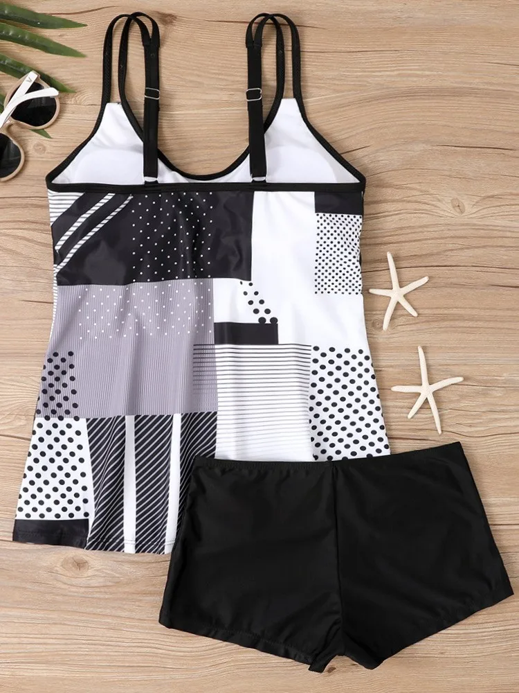 L-5XL Plus Size High Waist Bikini Women's Push Up Big Large Size Swimsuit Summer Mujer Tummy Control Swimwear Bikini Sets view 4