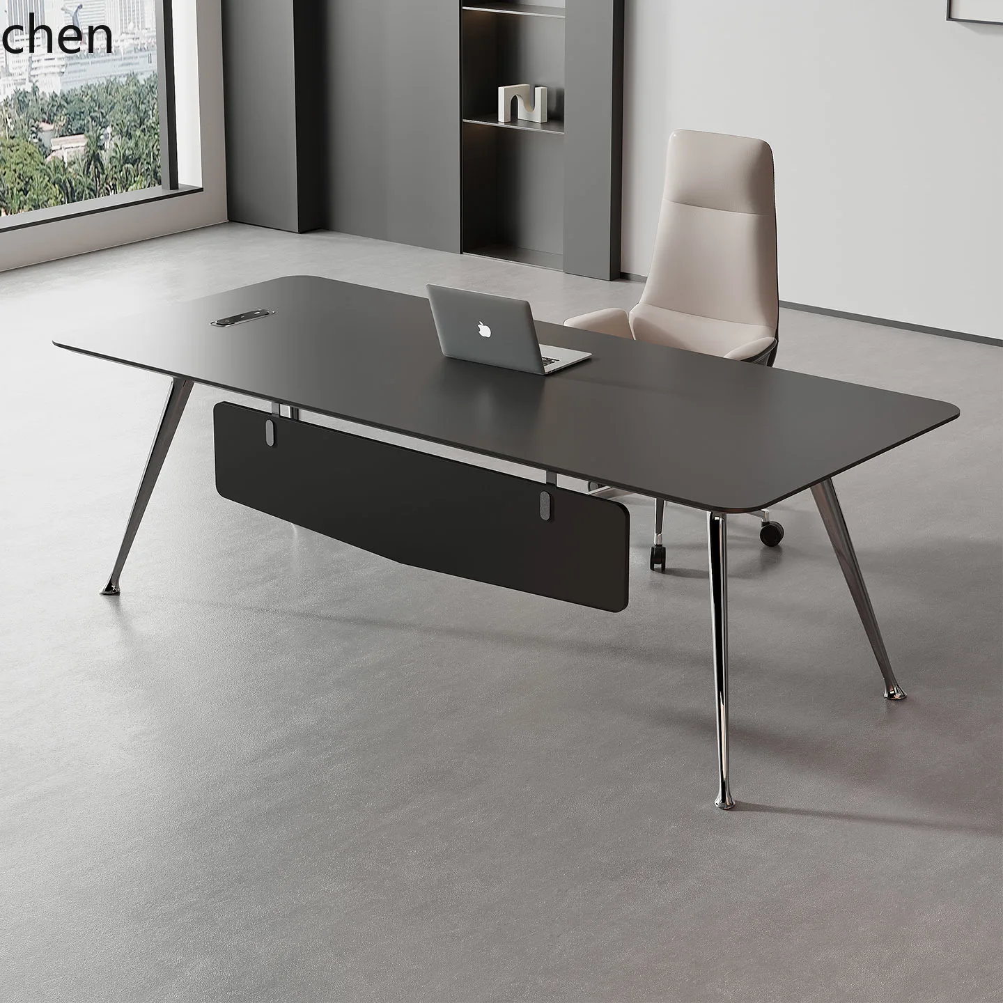 desk simple light luxury manager office table and chair combination full set