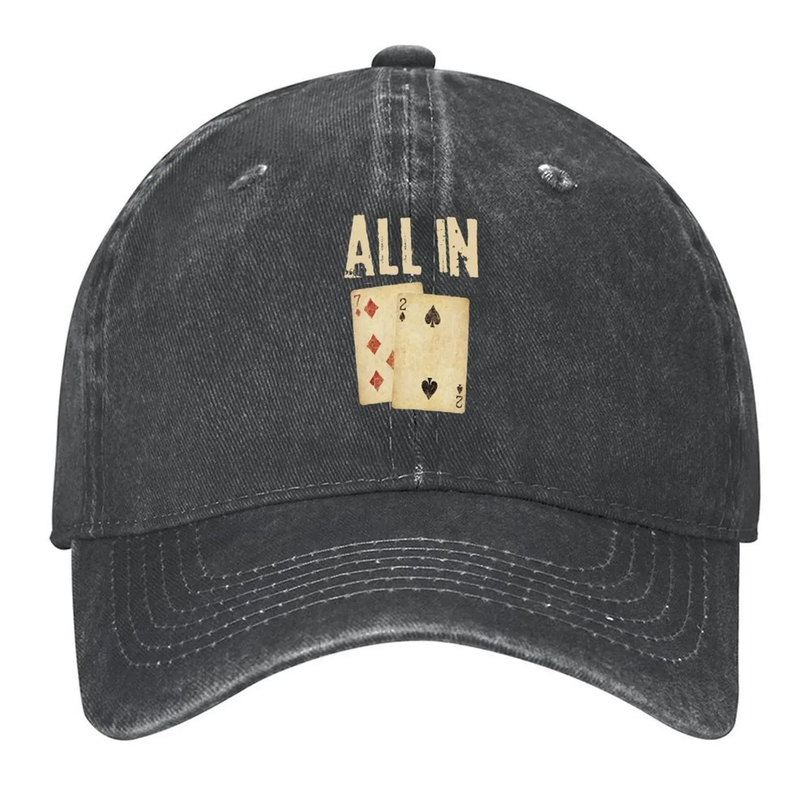 

Poker Card Game All In Gift Poker Player 7 2 Baseball Cap Sun Cap Rugby tea Hat sailor cap for men Men Luxury Brand Women's