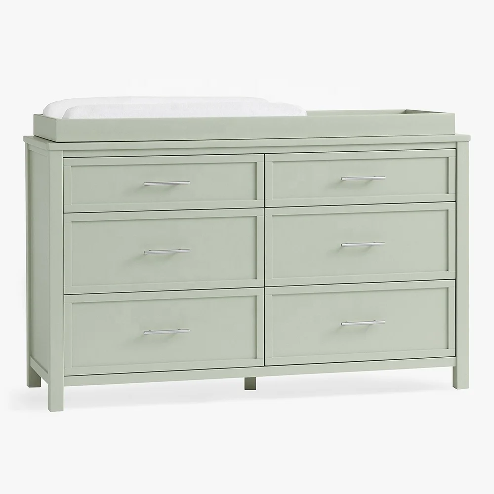 

6 Drawers Toddler Room Bedroom Changing Topper Table Storage Cabinet Wood Baby Chest Dresserpromote sales