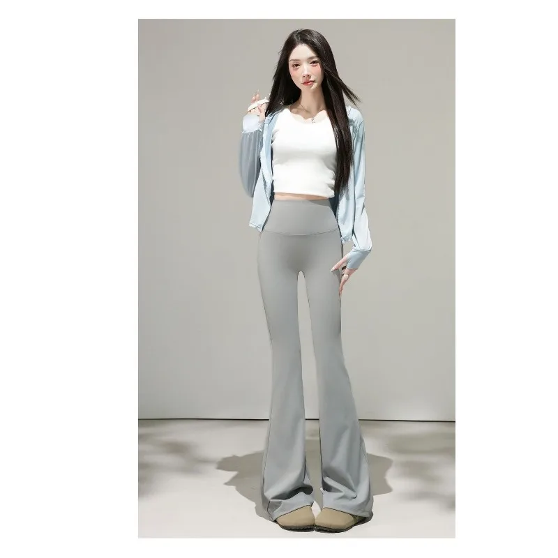 

Women's High Waist Flare Yoga Pants, Seamless Slim Fit Workout Trousers Casual Leggings