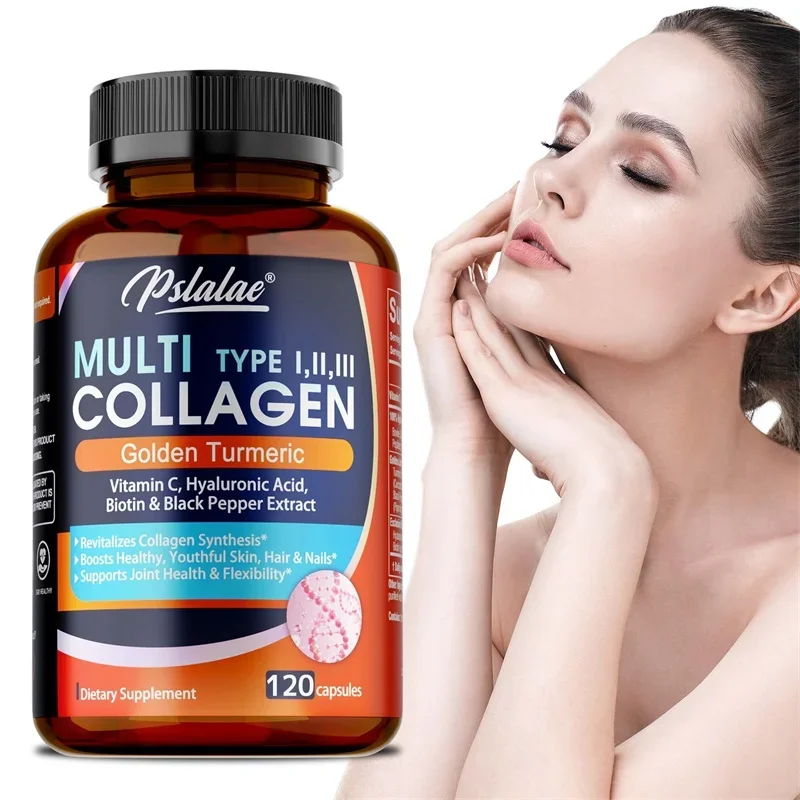 

Multi Collagen Peptides - Care Skin, Hair, Nail and Joint Health, Moisturizes Skin, Anti-aging - 120pcs