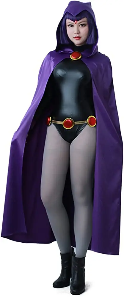 

Women's Rachel Purple Cloak Black Jumpsuit Cosplay Costume