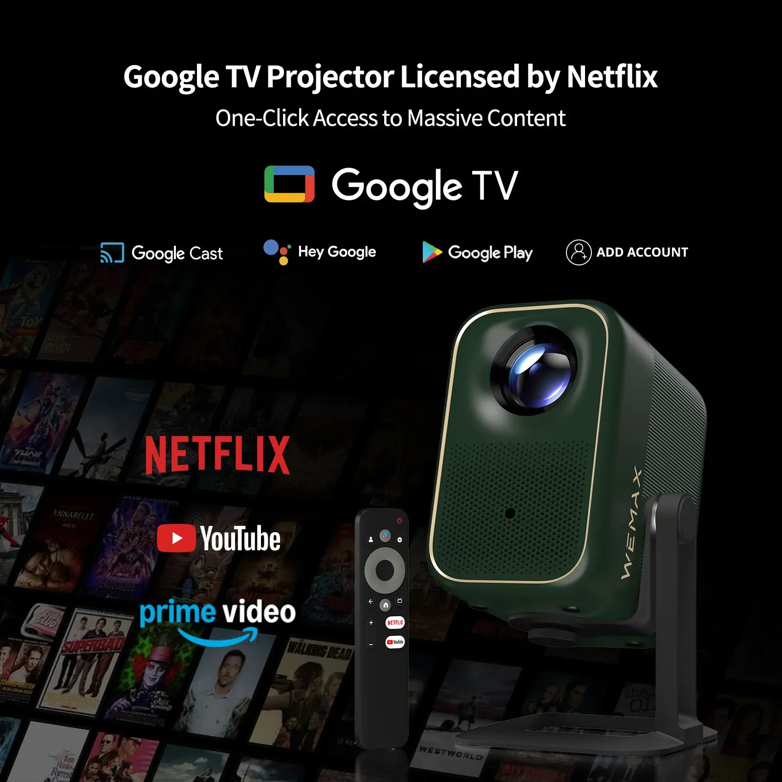 2025 Cheap Portable Data Projector 2G Ram Smart 1080P Pocket Mini 4k Projector Netflix Projector 4k Ultra hd Screen Home Theater