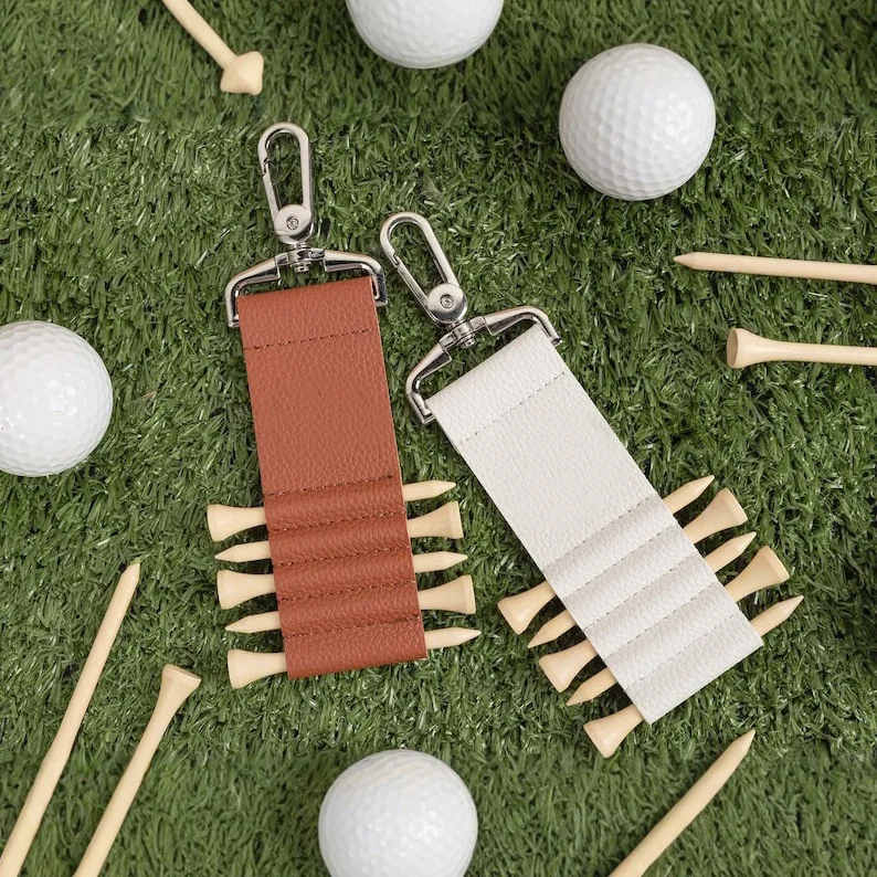 Custodia per viti per palline da golf Etichetta per telaio per sedile da golf Custodia per clip per palline da golf per esterni Borsa per chiodi da golf portatile