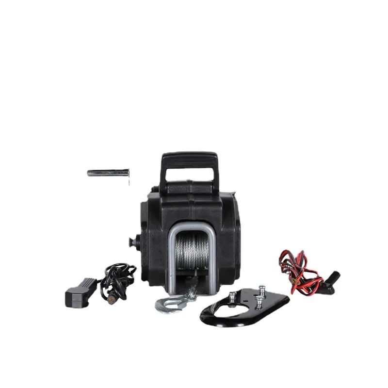 

Parallel traction vertical lifting Marine winch 5000 lbs Marine winch with steel ribbon Wireless remote control 12V