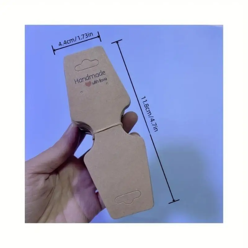 100pcs Sturdy Self Adhesive Jewelry Display Holder Cards for Keychains Earrings Headbands Suspenders Small Business Packaging