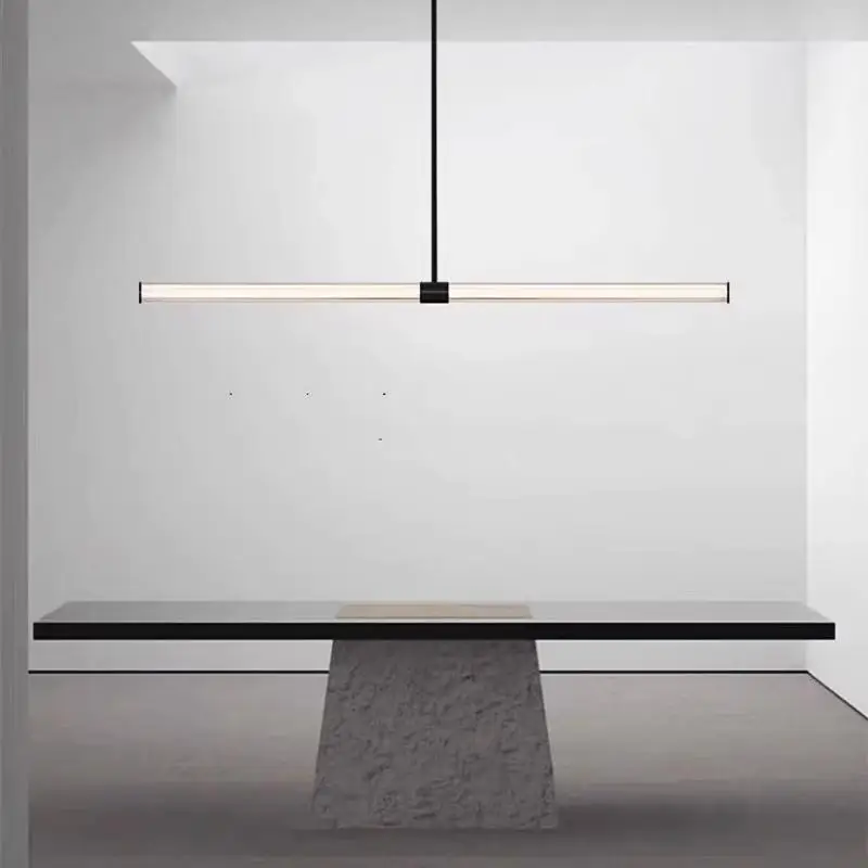 

Modern Kitchen Island Bar Decoration Chandelier Long Copper Glass Hanging Lamp for Ceiling Dining Room Light Fixture Luxury