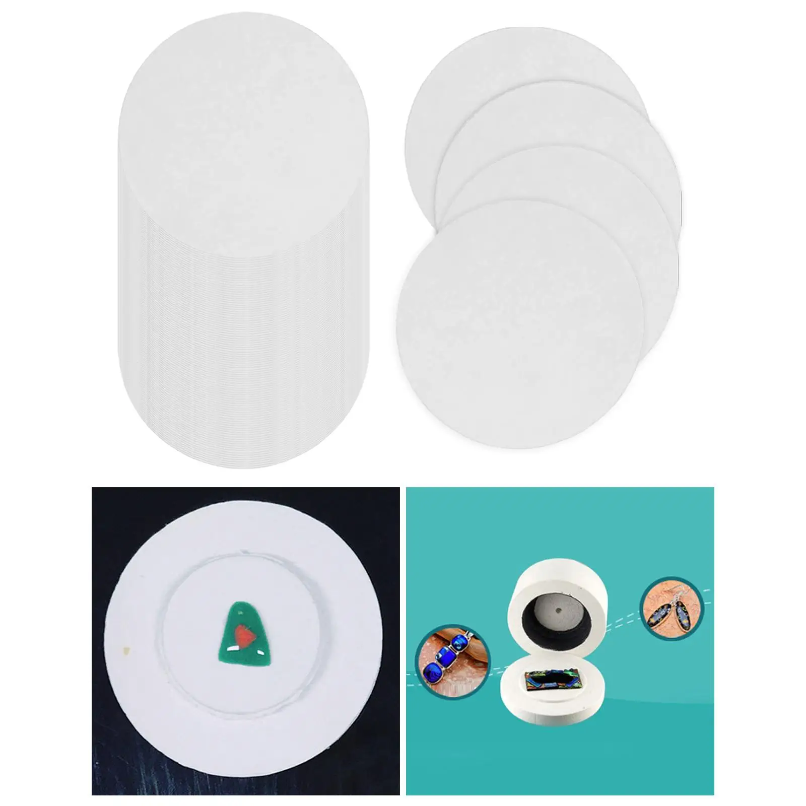 

100Pcs Microwave Kiln Glass Fusing Paper Ceramic Fiber Paper Hot Melt Lining Paper Round Jewelry Making DIY Craft Pottery Tool
