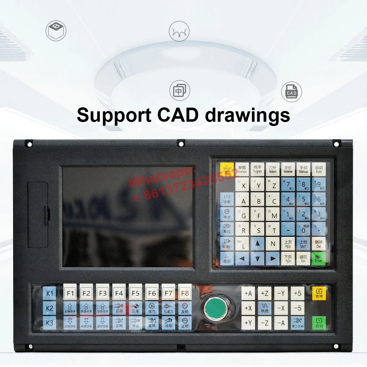 996 Series CNC Lathe System Controller 2/3/4/5 Axis Incremental pulse/Absolute/Bus