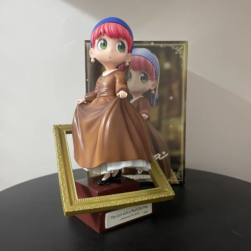 20cm SPY×FAMILY アーニャ・フォージャー コスプレ パールイヤリング付き アニメ アートフィギュア 箱入りモデル コレクタブル デスクトップデコレーション ギフト おもちゃ