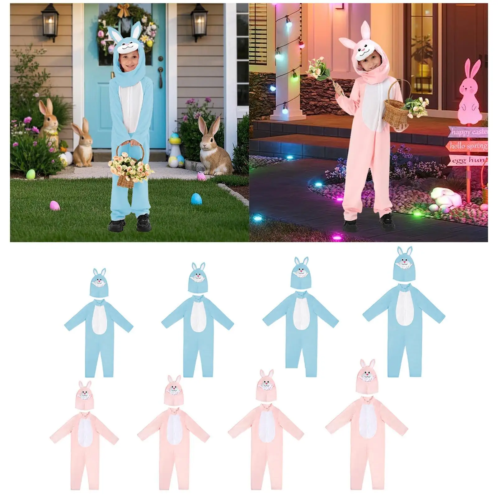 Kids Bunny Costume, Cartoon Easter Bunny Costume for Carnival Party, Cosplay