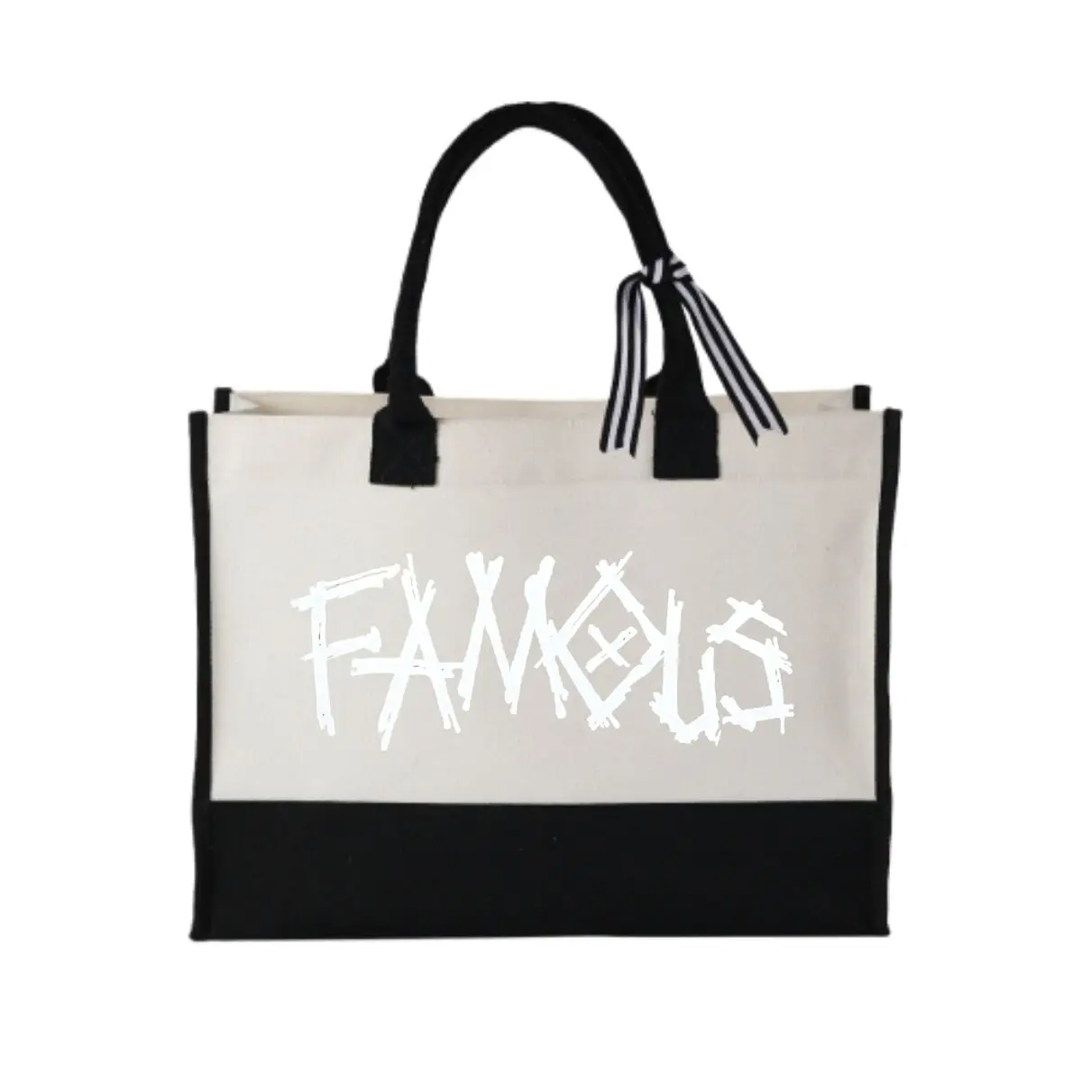 

Runic Pattern Stylized Graphic Casual Patchwork Canvas Tote for Campus Book Carrying