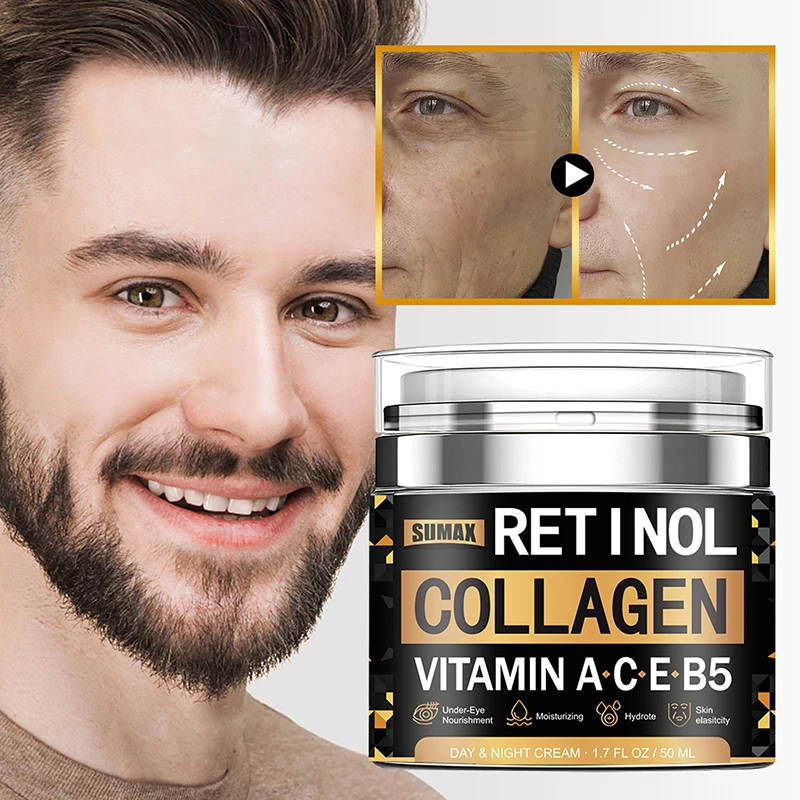 

Retinol Collagen Face Cream Skincare Smooth Wrinkles Moisturizing Brightening Hydrating Firming Facial Face Men Women Cosmetics