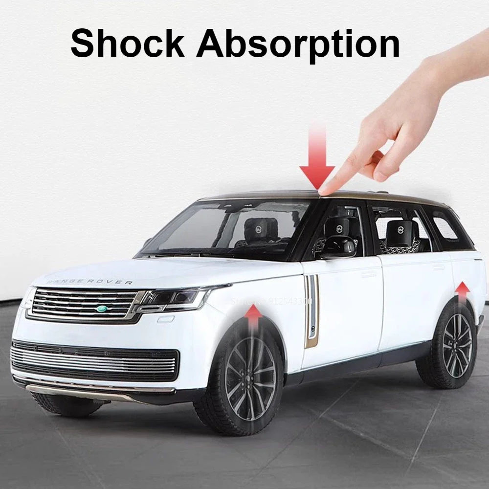 1:32 Scale Land Rover Range Rover SV2022 Car Model Toy Alloy Diecast Pull Back Shock Absorption Vehicles Collection Kids Gifts