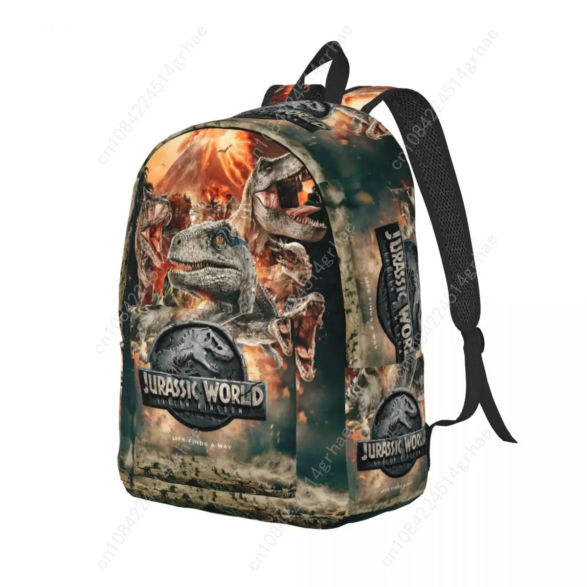 Jurassic Park World Classical Backpack Sports Student Work Daypack untuk Pria Wanita Tas Kanvas Komputer Laptop