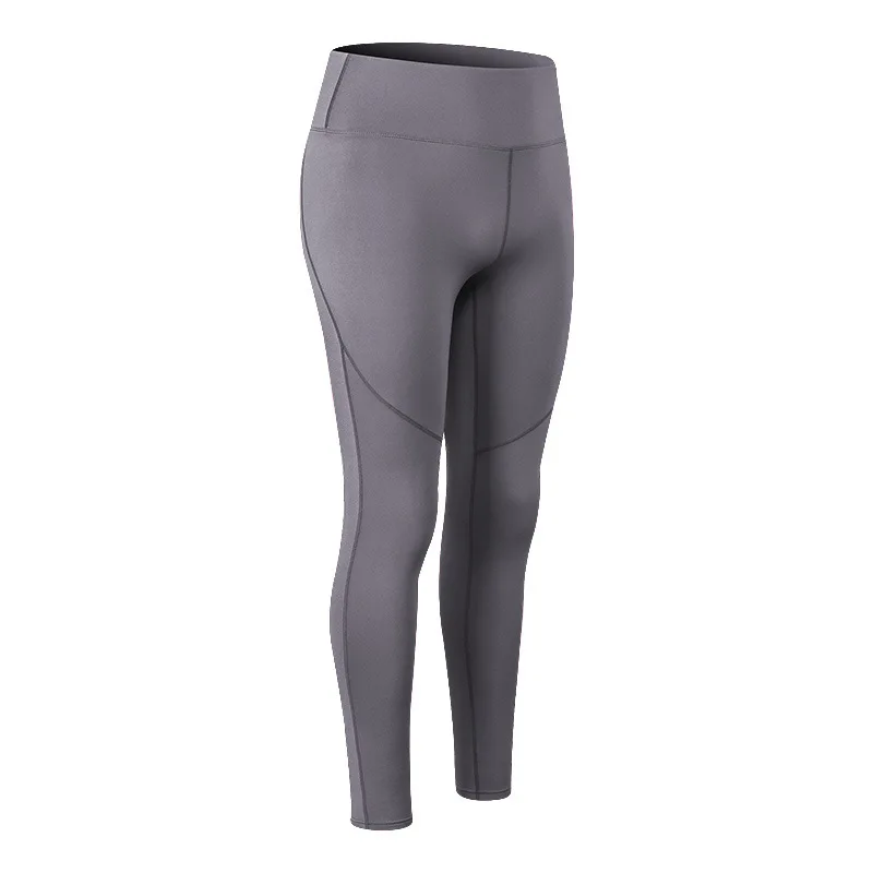 Pantaloni fitness in pile da donna, abbigliamento sportivo elastico a vita alta, pantaloni da yoga da allenamento attillati ad asciugatura rapida