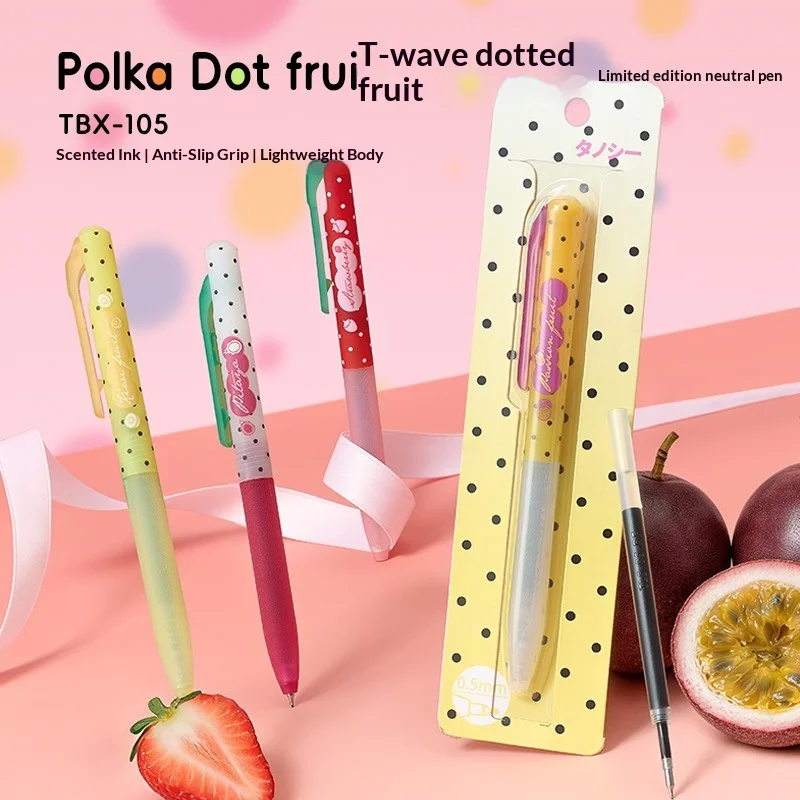 TANOOCI TBX-105 Scented Gel Pen Side Click Ballpoint Pen Fruit/Coffee/Perfume Fragrance Series 0.5mm Black Ink Smooth Writing