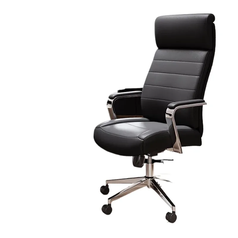 Top-grain cowhide reclining office chair, home computer chair