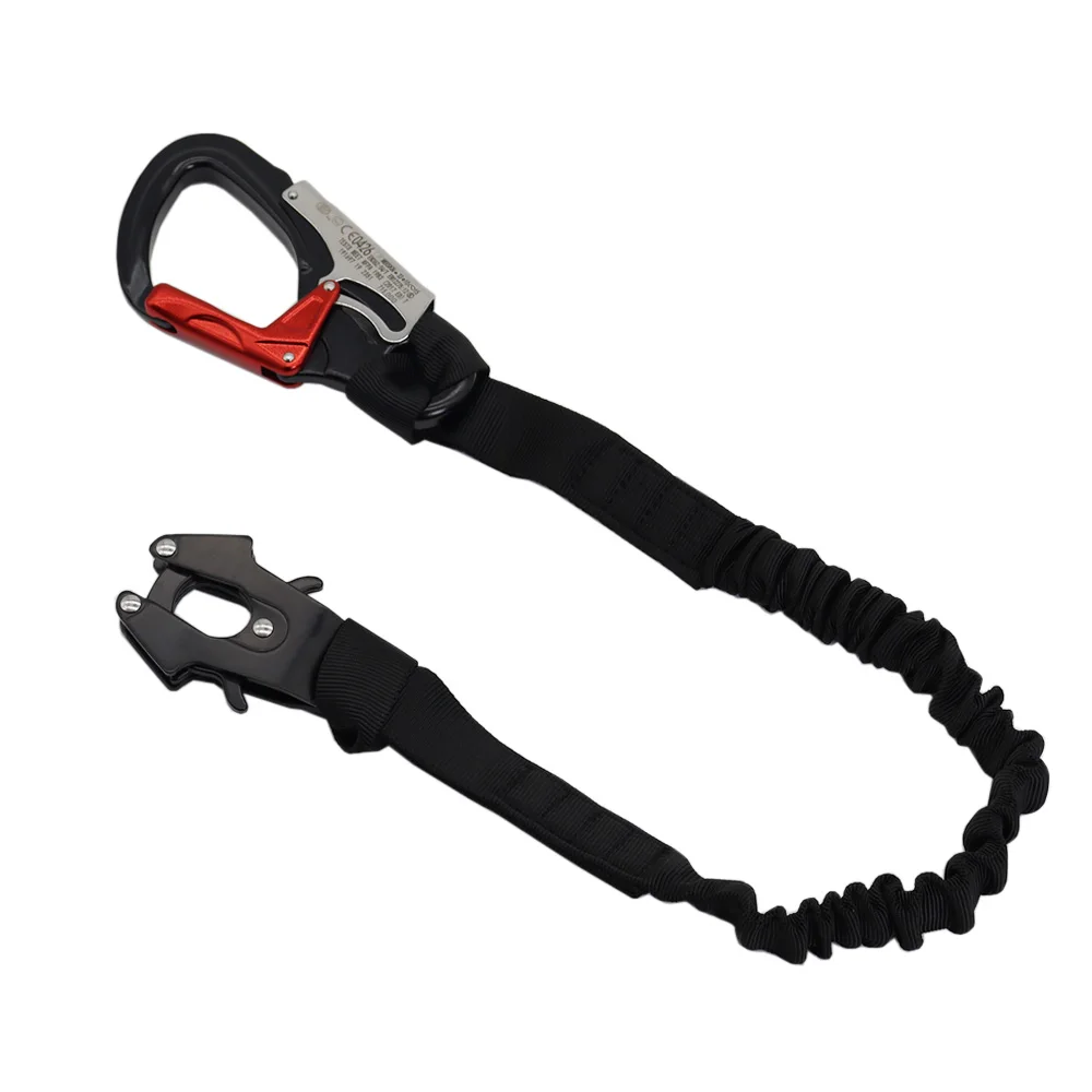 Picture 4: Tactical Personal Retention Lanyard Quick Release Buckle  Elastic Safety Rope Navy Seal Save Sling Double Head Hanging Buckle