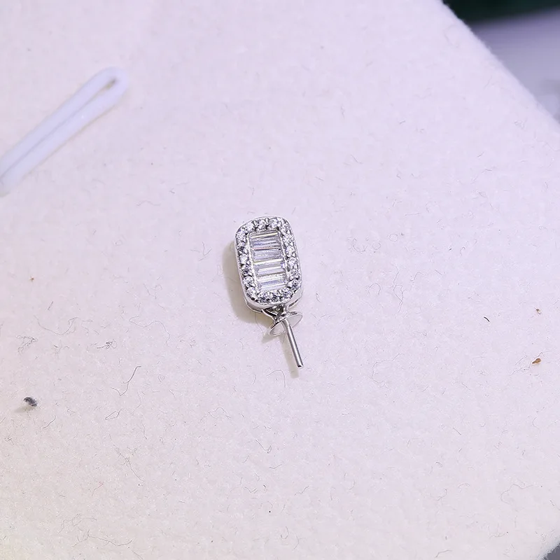 قلادة حساسة فارغة S925 فضة قاعدة تركيب متعددة الاستخدامات لإبداعات اللؤلؤ والأحجار الكريمة DIY #3