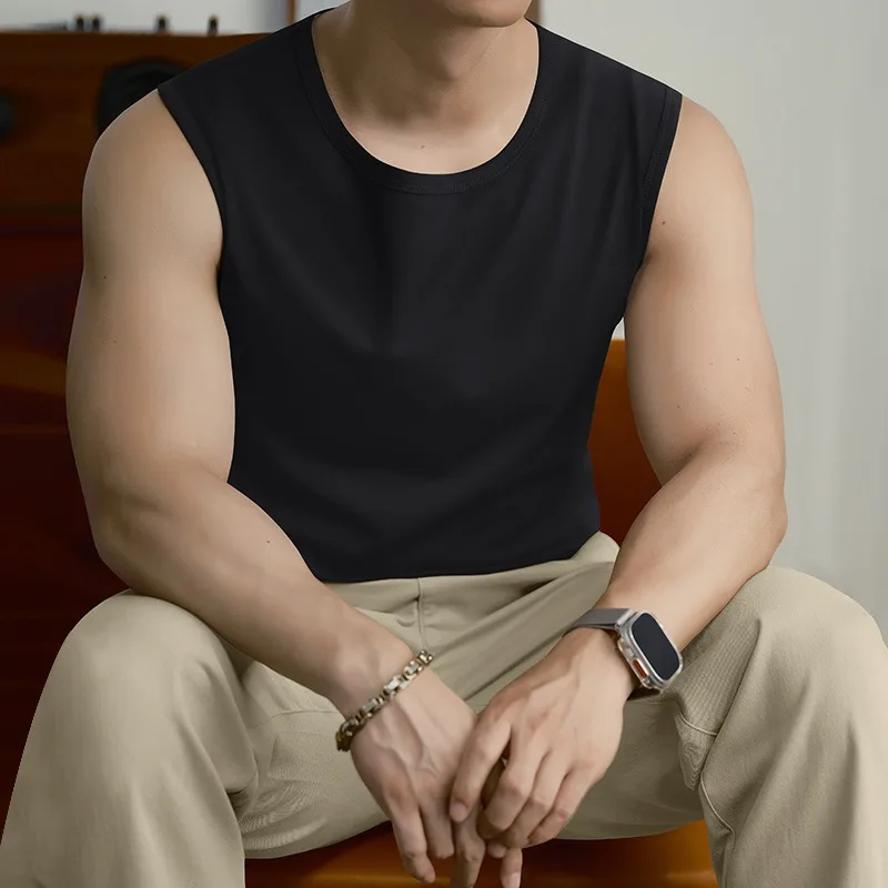 Man's Quick Dry Mesh T-Shirts High End Ice Cool Feel Short Sleeve Tops Quality Tennis Tee Shirts Summer Outdoorwear Vest Clothes