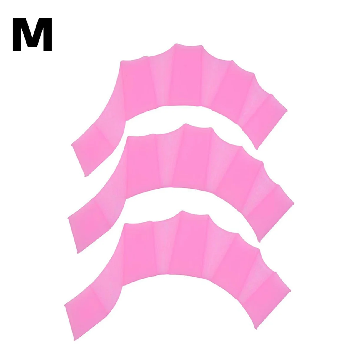 Silicone Swimming Hand Gloves for Swimmer Beginner Swimmer Freestyle Palm Trainer for Swimming Lover Pink M