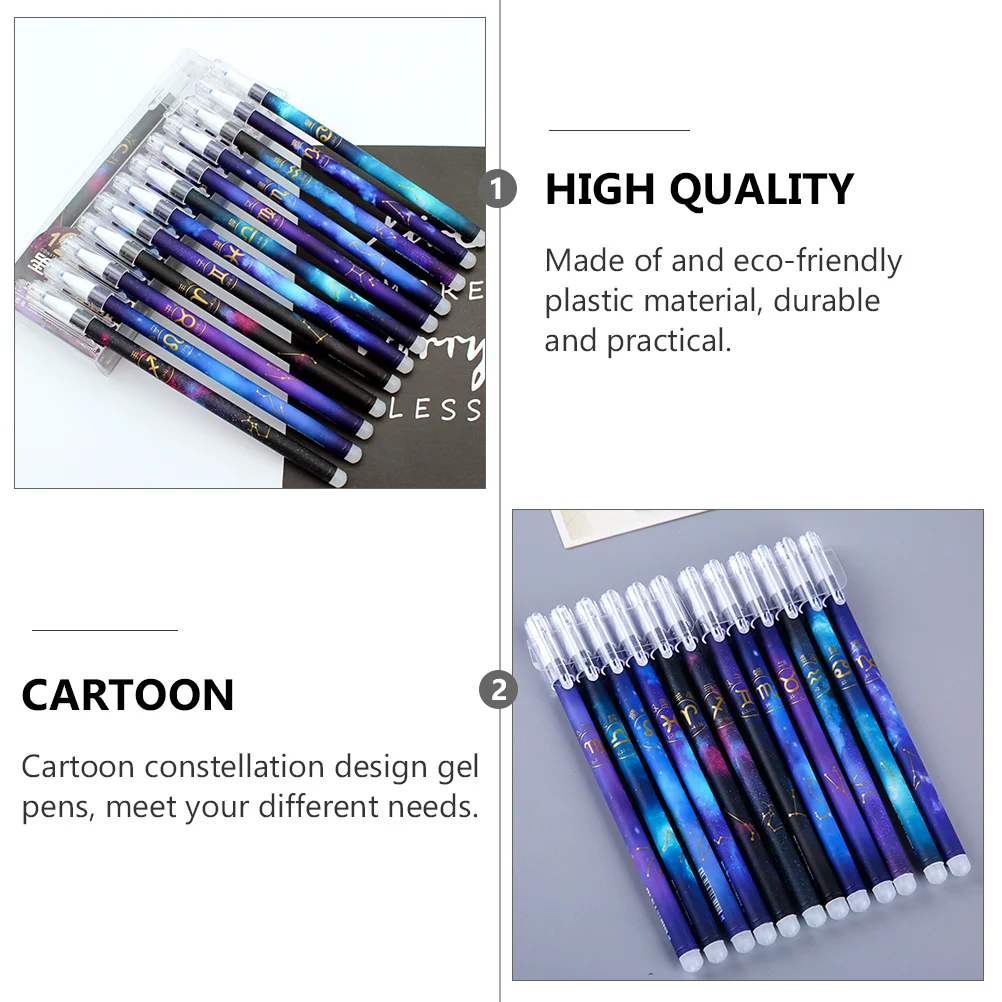

24pcs Gel Pens For Students Cartoon Constellation Design Durable Writing Drawing Stationery Supplies Art Tools Student Gel Pen