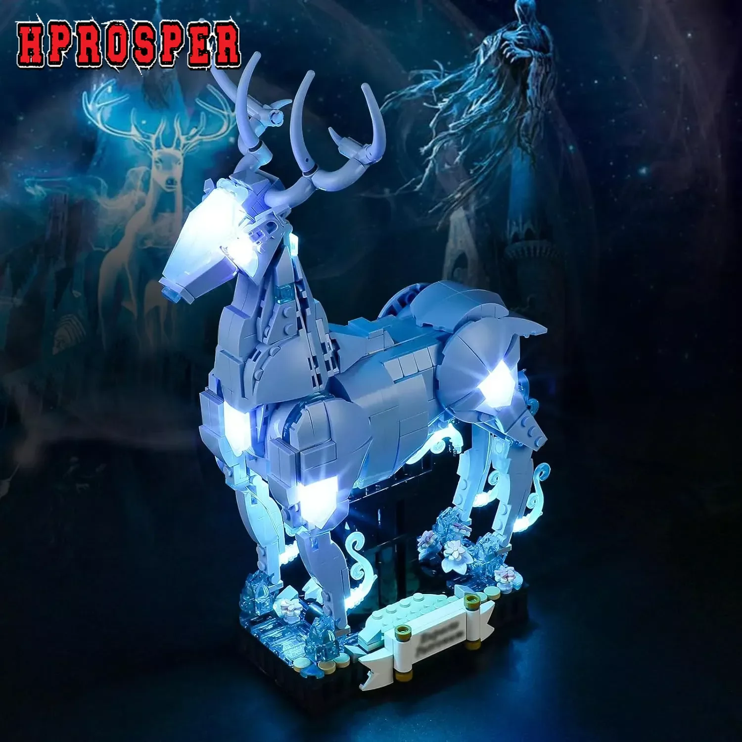 

Hprosper 5V LED Lights For 76414 Expecto Patronum Decorative Lamp With Battery Box (Not Include Lego Building Blocks)