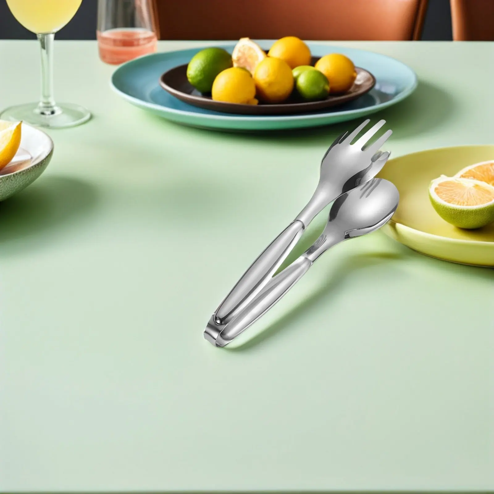 

4Pcs Stainless Steel Food Tongs Silver Thickened Kitchen Buffet Serving Tong Small Cooking Tongs Food Handling Set