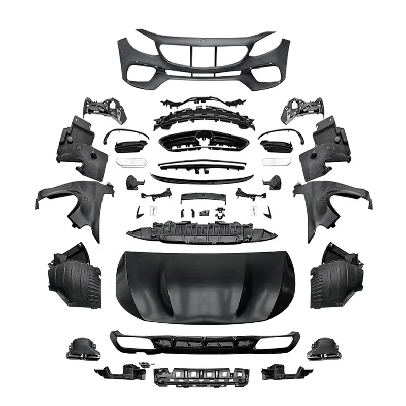 High Quality E63 Style Full Body Kit For C Class W213 2017-2020 Exterior Upgrade Tuning Parts