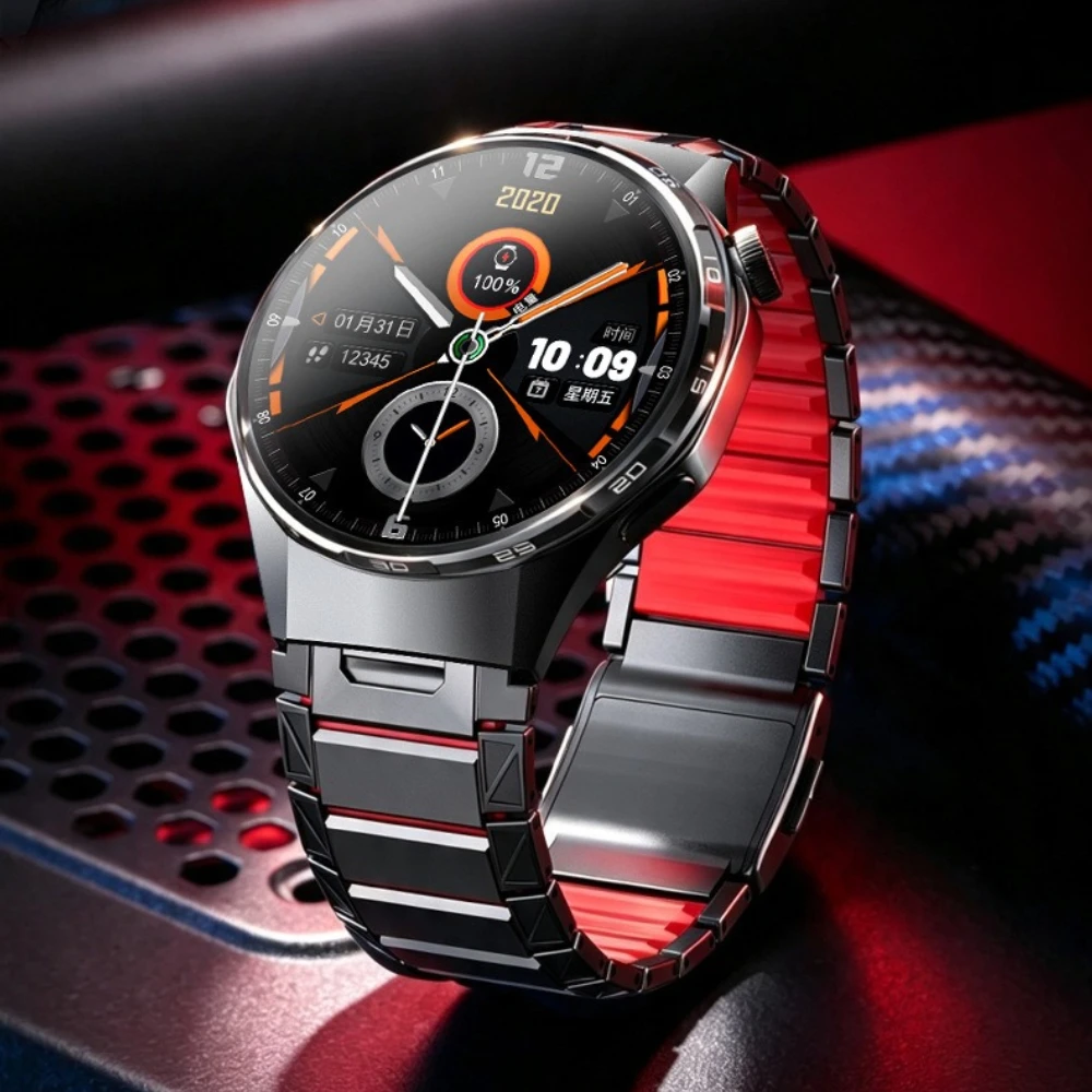 22mm Titanium Silicone Strap for Huawei Watch GT6 Pro GT5 Pro 46mm 4/4Pro Magnetic Band For Huawei Watch GT6/GT5/GT4/GT3/GT 46mm