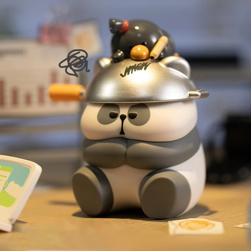 Toycity "MR.PA لا تجول إلى Pua Me" الأصلي Artoon صندوق أعمى اللعب عمل الشكل لطيف الباندا جمع صندوق غامض الأطفال هدية