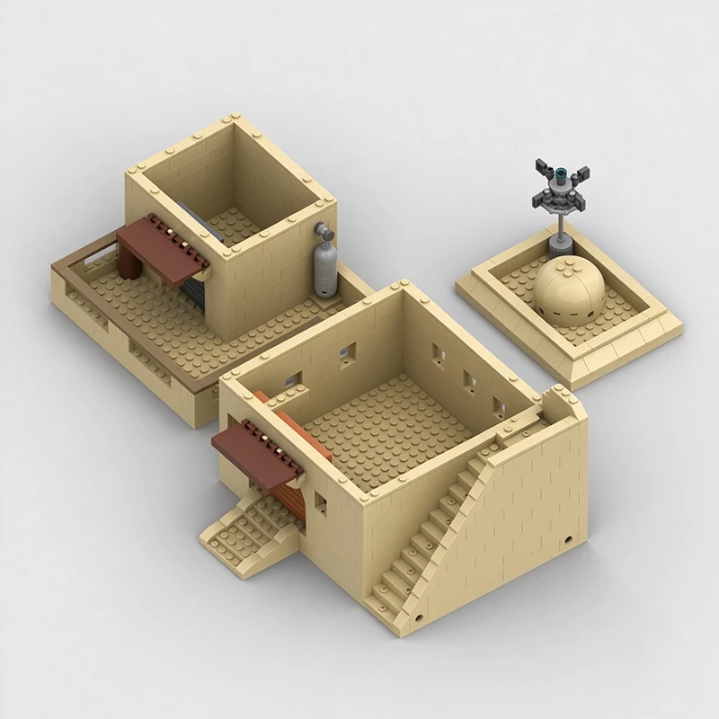 MOC Building Blocks Multi-Level Residential HabUnit Model DIY Assemble Bricks Collectible Toy for Adults Holiday Xmas Gift