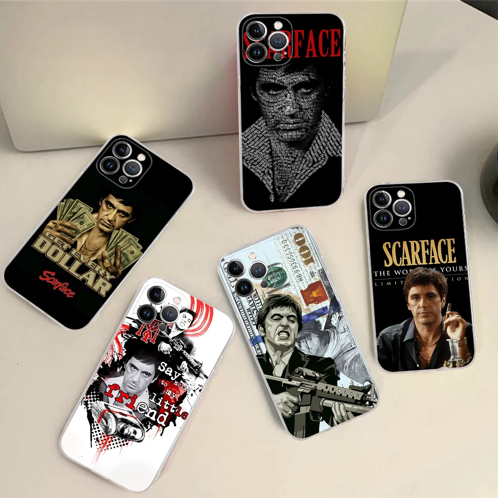 S-Scarface T-Tony M-Montana Film Phone Case For IPhone 16 15 8 7 6 6S Plus X SE XR XS 14 11 12 13 Mini Pro Max Mobile Case