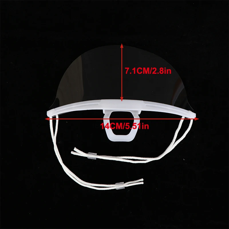 10/20/30 pièces réutilisable Transparent Anti-buée masque couverture en plastique ouvert visage garde Restaurant école en plastique Anti-salive bouche bouclier