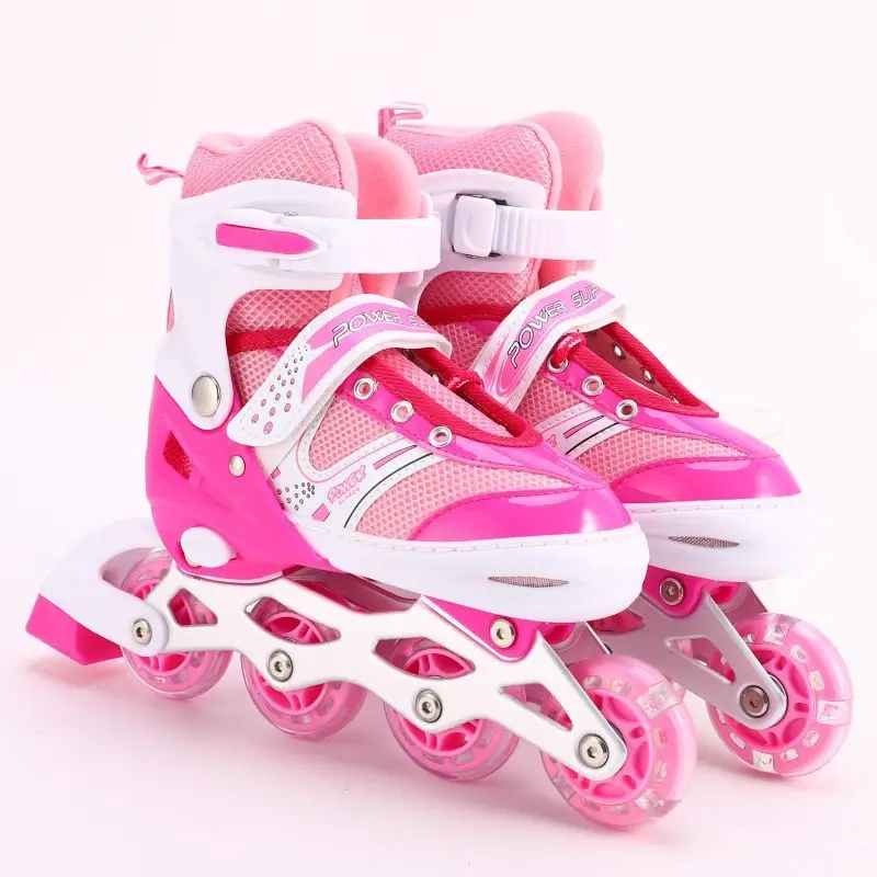 New Four Wheels Children Roller Skates Breathable Girls And Boys Shoes Fashion Casual Sports Kids Sneakers Size S-M-L