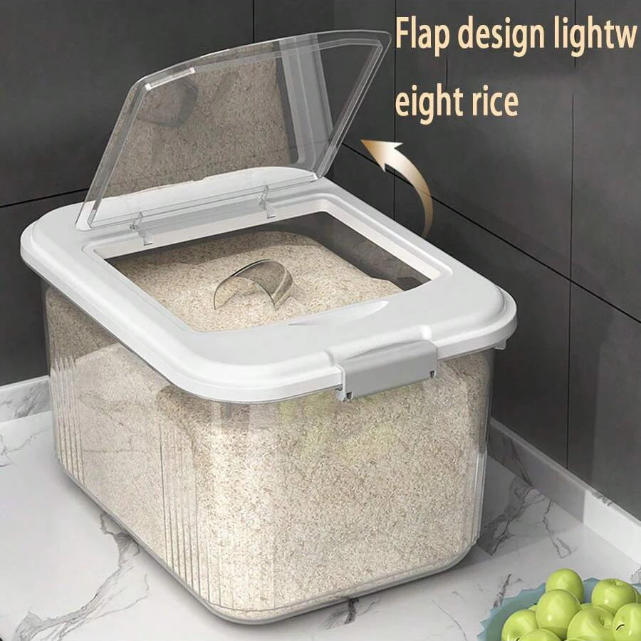 Household Rice Bucket 35 Kg Thicker 25 Kg Moisture-proof And Insect-proof Sealed Storage Box 15 Kg Rice Storage Box Rice 1PC