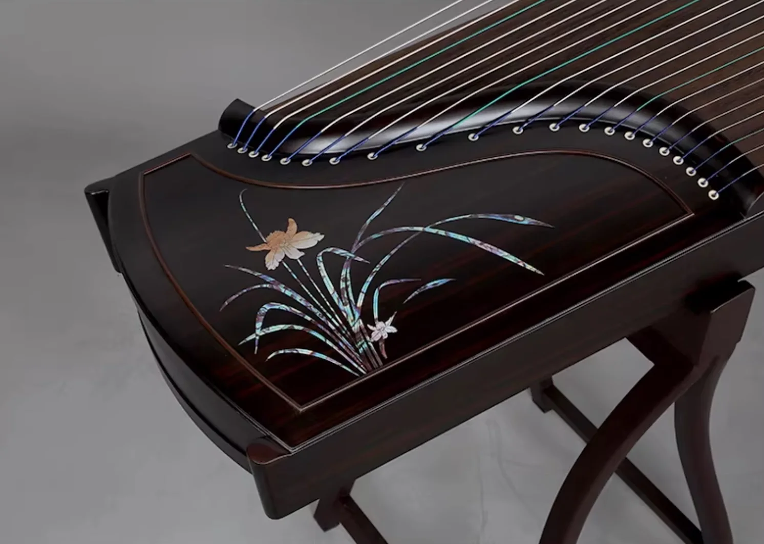 Guzheng 21 strings standard Orchid pattern zither Chinese string instruments