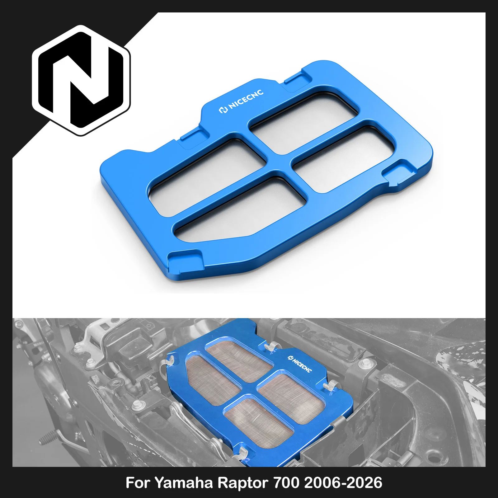  NICECNC For Yamaha Raptor 700 2006-2026 Raptor 700R 2011-2026 Airbox Lid Cover Guard Protector Aluminum ATV Accessories