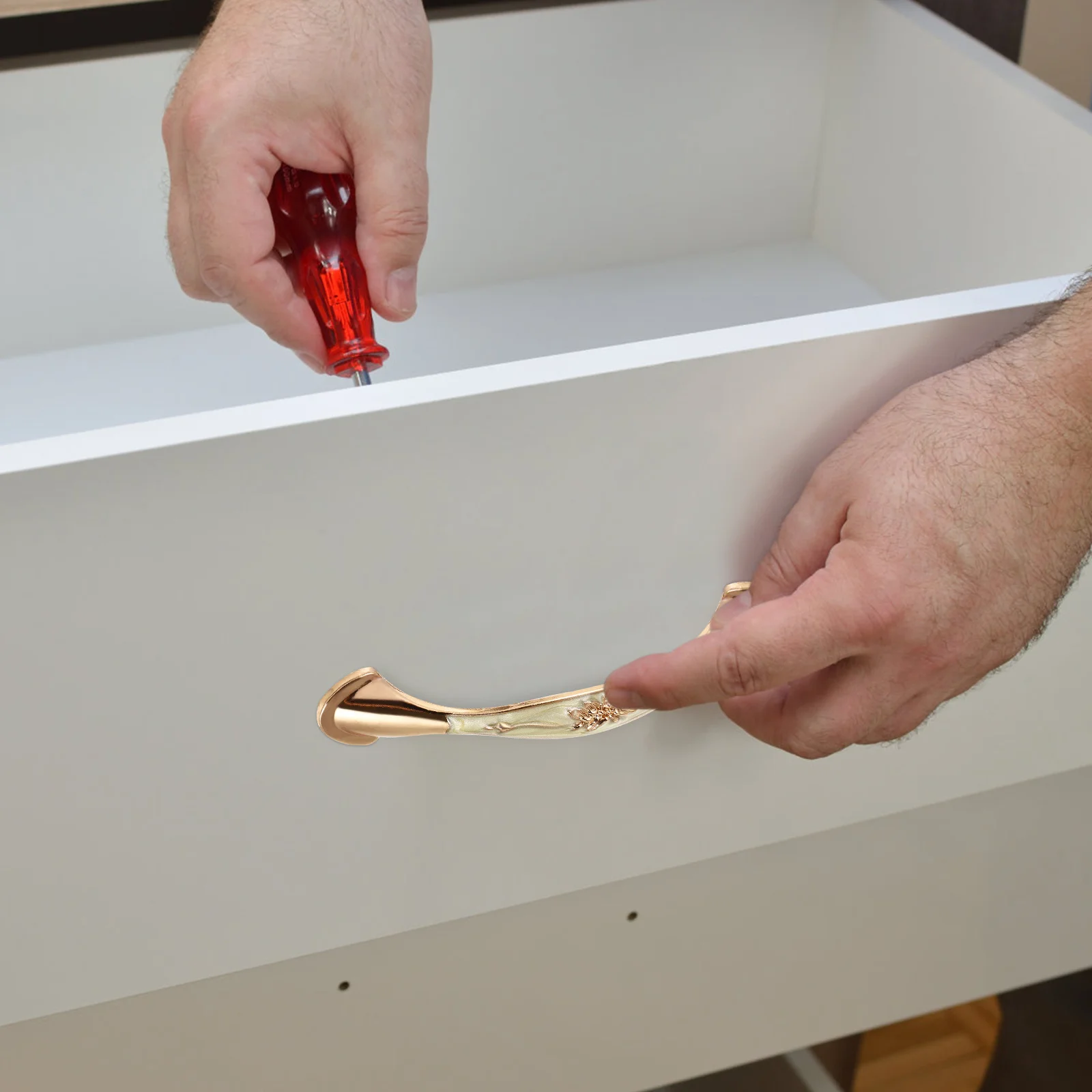 

10Pcs Cabinet Handles Aluminum Alloy Smooth Surface Minimalist Modern Design for Drawers Cupboards Furniture Pulls Kitchen