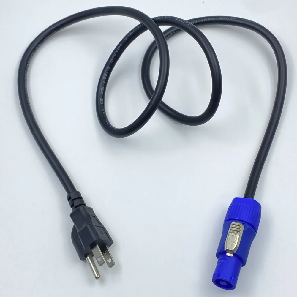1 Meter US Plug PowerCON Power Cable AC Power Cord For LED Moving Head Lights Audio Stage Lighting LED Par DMX Fog Machines