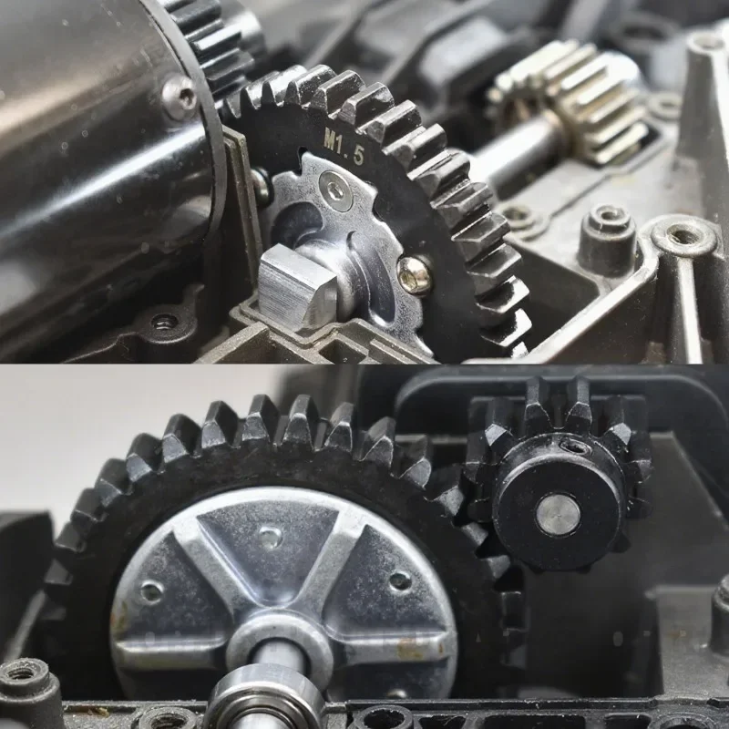 2 uds acero endurecido 1.5Mod 35T 32T engranaje recto y juego de piñón 12T 13T para Trxs 1/5 x-maxx XMAXX 1/6 XRT piezas de mejora
