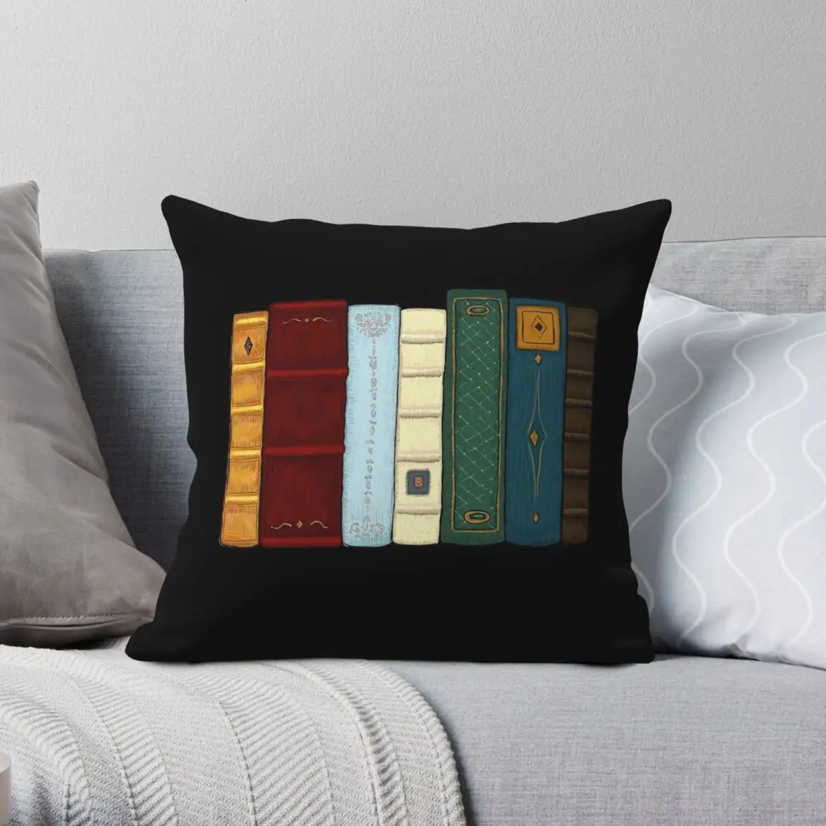 I Love Literature Square Pillowcase Polyester Linen Velvet Pattern Zip Decor Bed Cushion Case 18